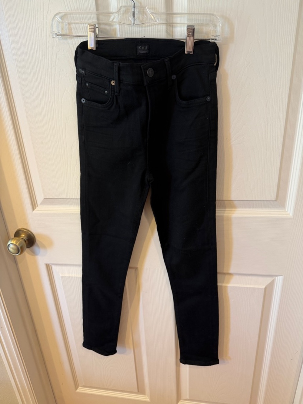 Citizens of Humanity Black Rocket Crop High-Rise Skinny Jeans Sz 26.  New. Box44